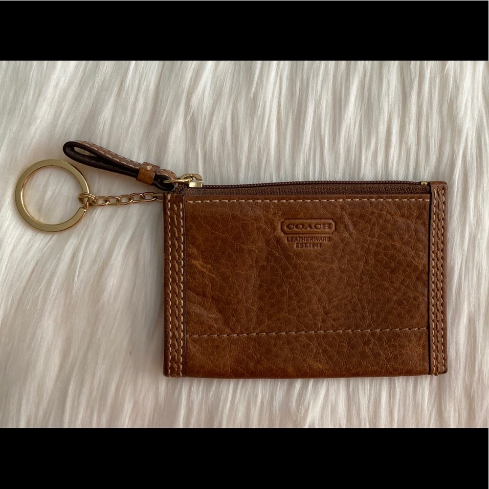 Coach leather skinny ID holder